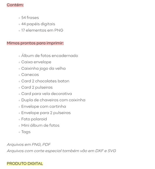 Kit Digital Dia dos Namorados 2025 - Elementos e Mimos