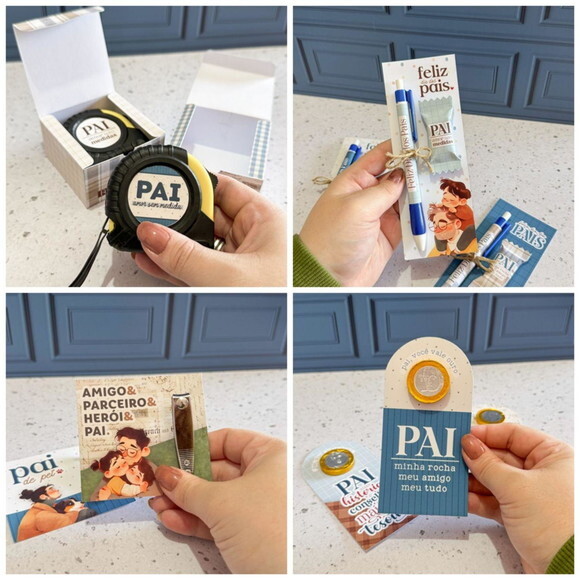 Kit Digital Dia dos Pais 2024 - Ilustraçoes Papeis Mimos