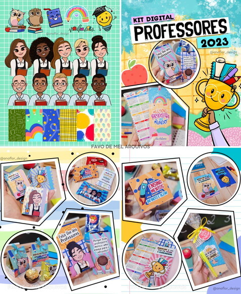 Kit Digital Dia dos Professores 2023 Cliparts e Mimos