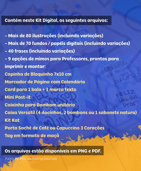 Kit Digital Dia dos Professores 2023 Cliparts e Mimos