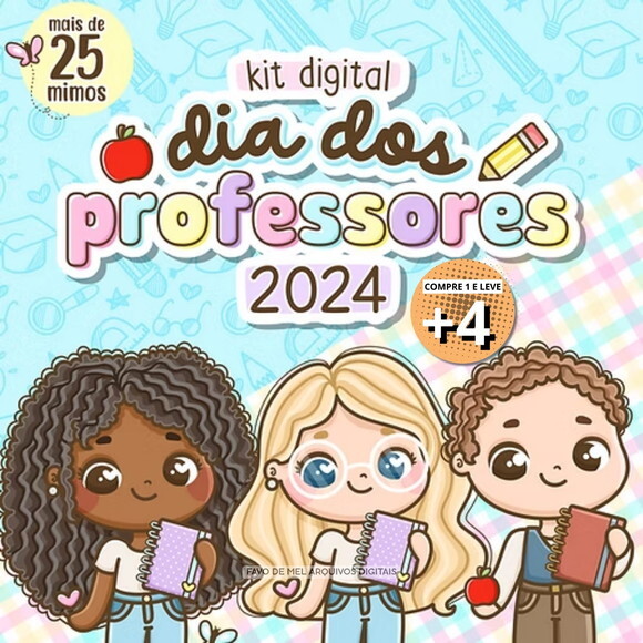Kit Digital Dia dos Professores 2024 Cliparts e Mimos