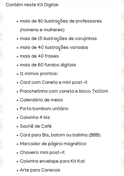 Kit Digital Dia dos Professores 2024 Cliparts e Mimos