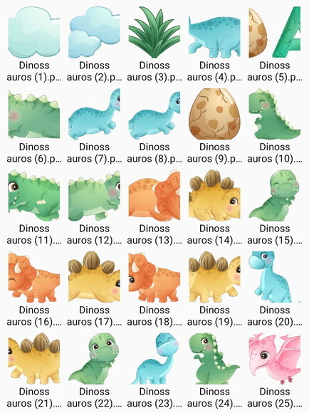 Kit Digital Dinossauros Aquarela #7