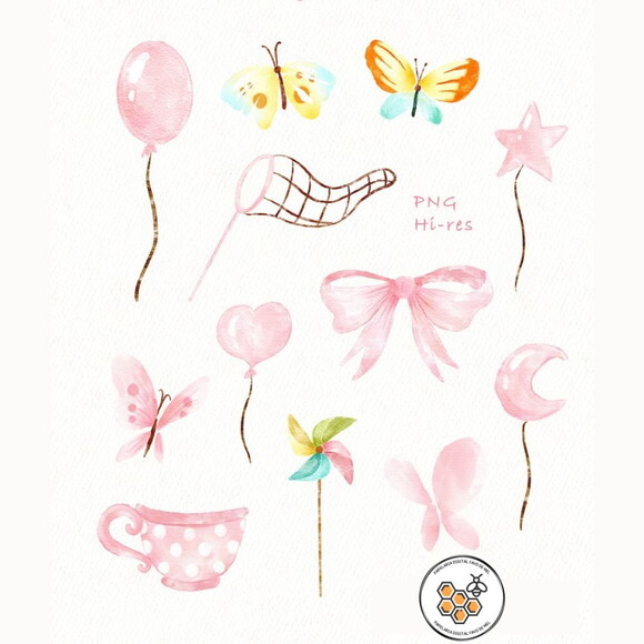 Kit Digital Elefantinho Rosa 01 - Pink Baby Elephant