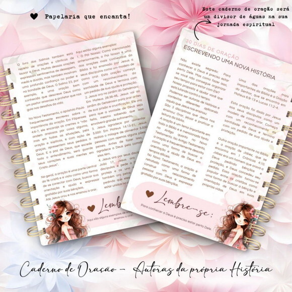Kit Digital Encadernação Cristã - Bíblia e Caderno de Oraçã