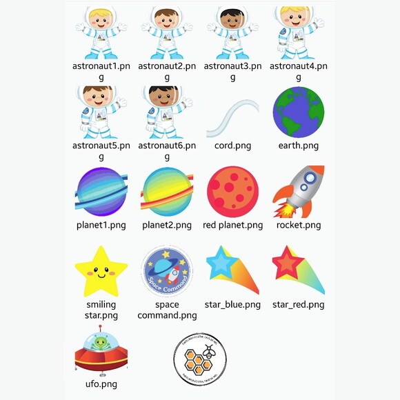 Kit Digital Espaço - Astronauta Menino