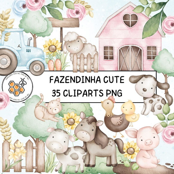 Kit Digital Fazendinha Cute Premium - Farm Life