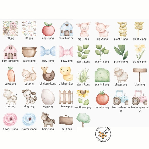 Kit Digital Fazendinha Cute Premium - Farm Life