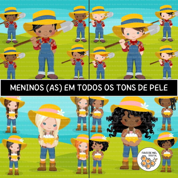Kit Digital Fazendinha Premium - 6 Kits (combo Mujka)