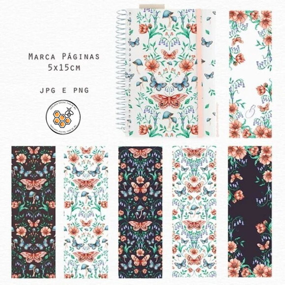 Kit Digital Florescer - Flores e Borboletas