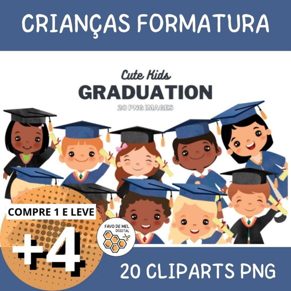 Kit Digital Formatura Abc - Crianças - Graduation Kids