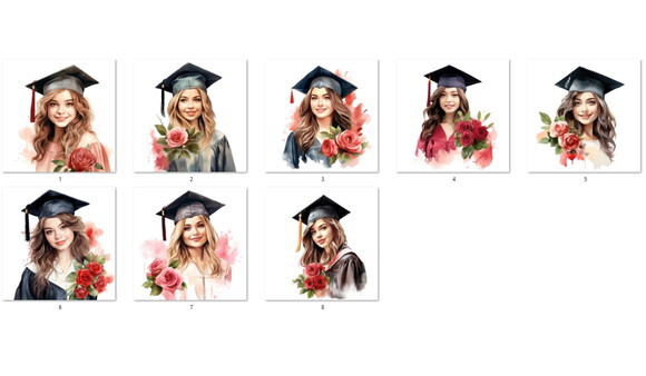 Kit Digital Formatura Aquarela - Formanda com Rosas Png