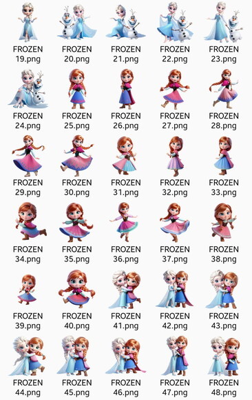 Kit Digital Frozen #8 Png com Cenários (pague 1 Leve +4)