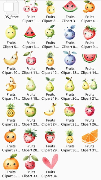 Kit Digital Frutas e Vegetais Cute Aquarela Premium (sd)