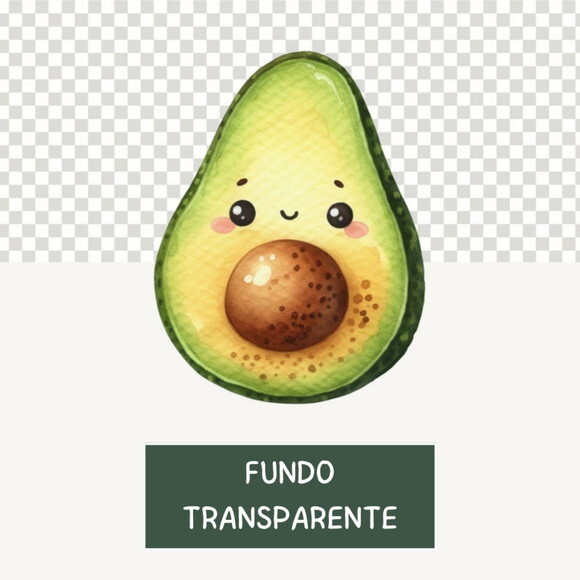 Kit Digital Frutas e Vegetais Cute Aquarela Premium (sd)