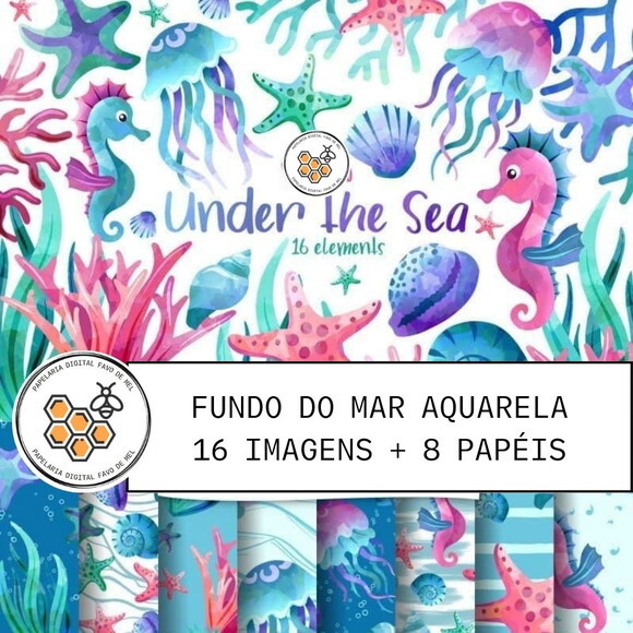 Kit Digital Fundo do Mar 09 | Under The Sea