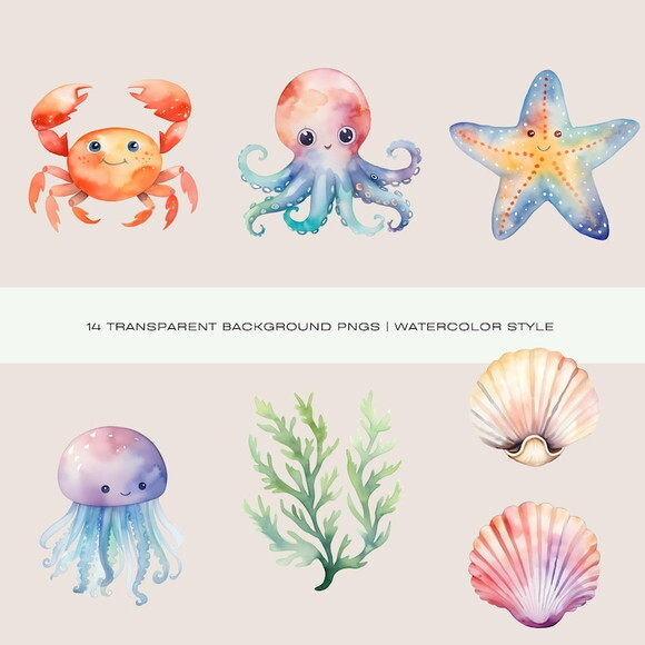Kit Digital Fundo do Mar 13 - Under The Sea (dfd)
