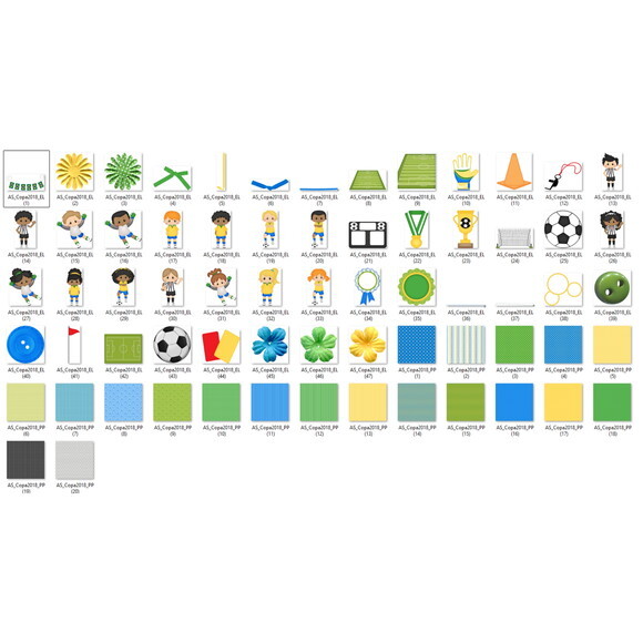 Kit Digital Futebol Copa do Mundo Scrapbook