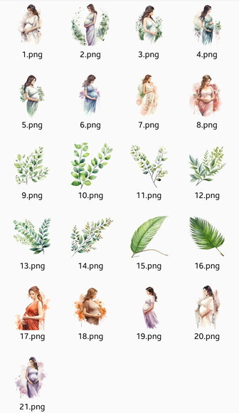 Kit Digital Gestante Dia das Mães Aquarela Pague 1 Leve +4