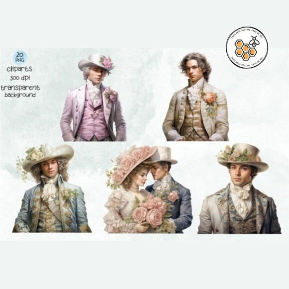 Kit Digital Homens e Mulheres Vintage Vitoriano - Victorian