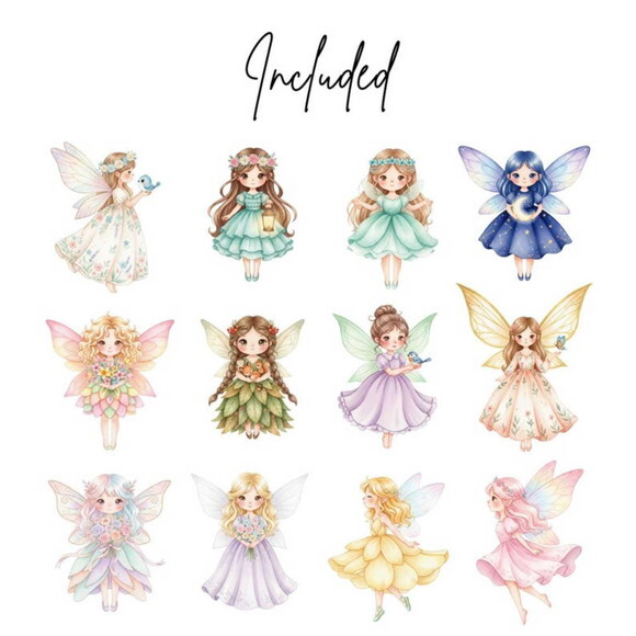Kit Digital Jardim das Fadas Aquarela #14