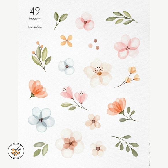Kit Digital Jardim dos Sonhos Aquarela