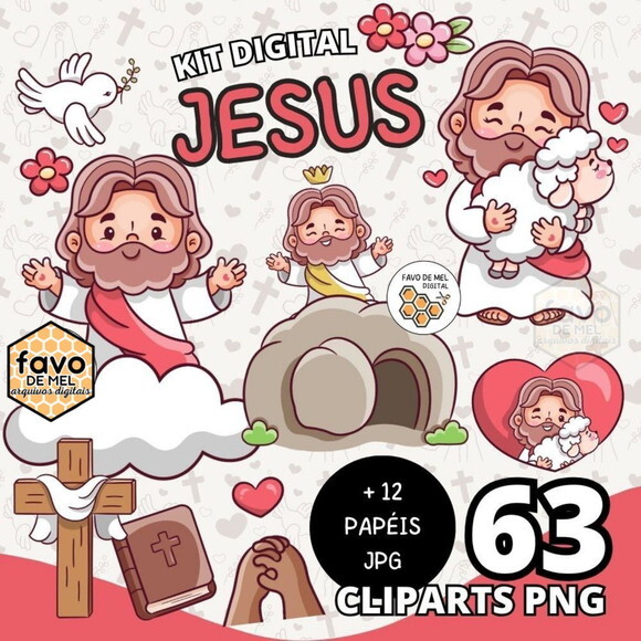 Kit Digital Jesus - Elementos e Papéis