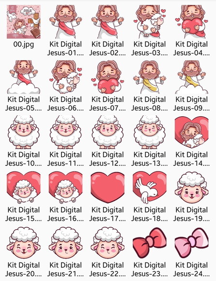Kit Digital Jesus - Elementos e Papéis