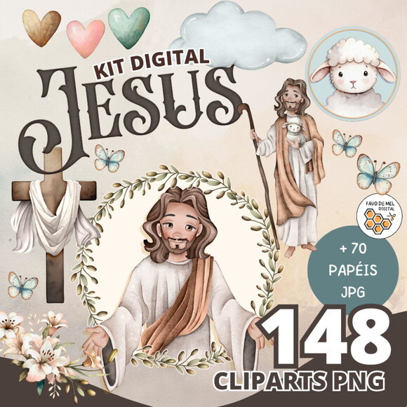 Kit Digital Jesus - Elementos e Papéis - Tpr