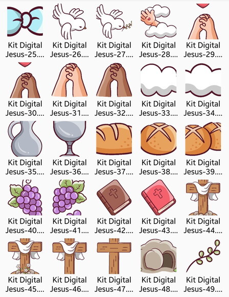 Kit Digital Jesus - Elementos e Papéis