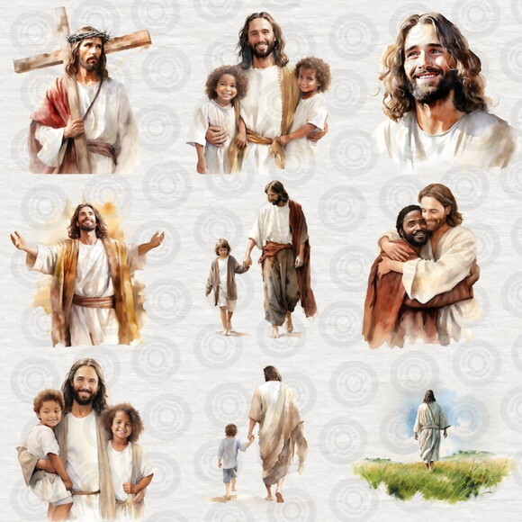 Kit Digital Jesus Aquarela (cc)