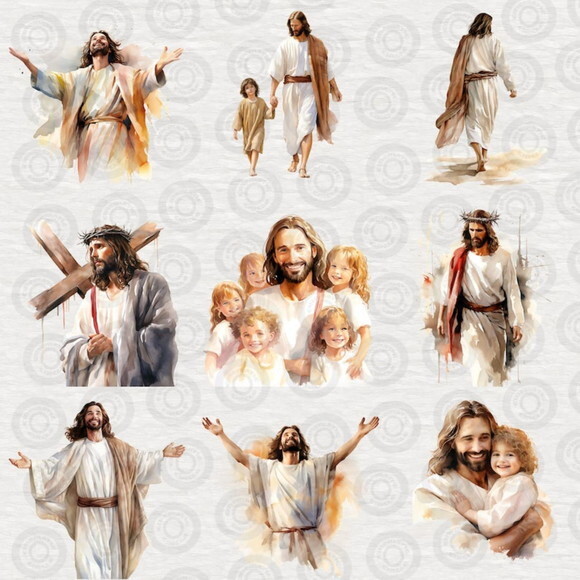Kit Digital Jesus Aquarela (cc)