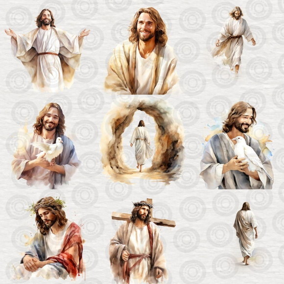 Kit Digital Jesus Aquarela (cc)