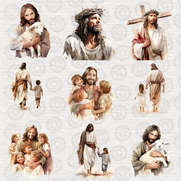 Kit Digital Jesus Aquarela (cc)