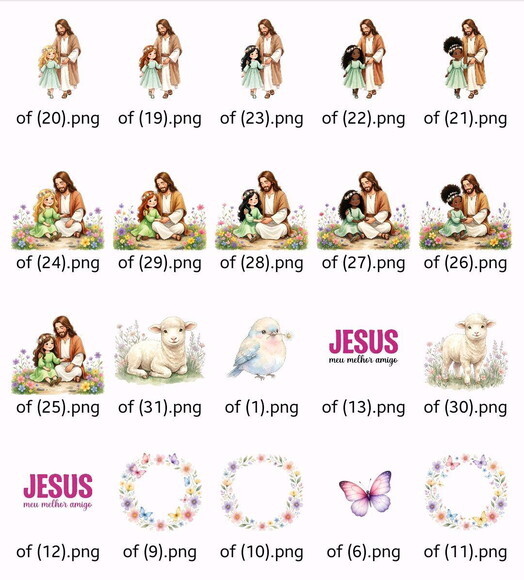 Kit Digital Jesus Meu Melhor Amigo - Jardim com Jesus Ia