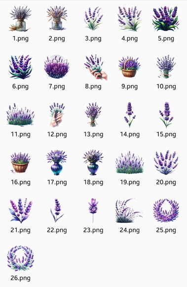 Kit Digital Lavanda Aquarela - Lavender (wa)