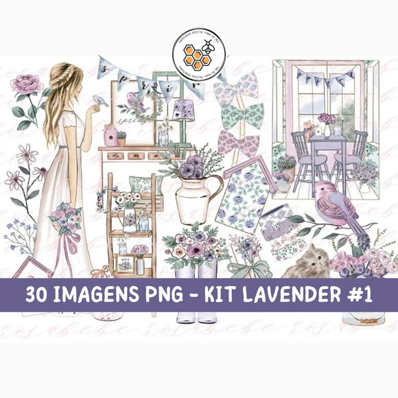 Kit Digital Lavanda Rosabebe - Lavender #1