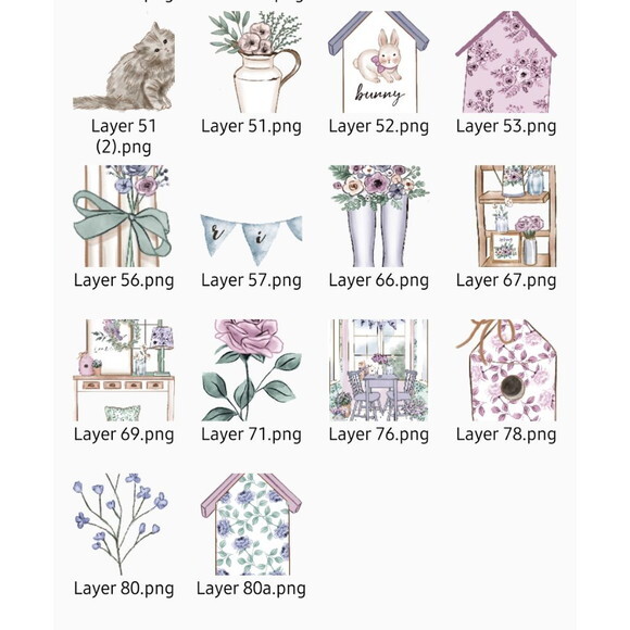 Kit Digital Lavanda Rosabebe - Lavender #1