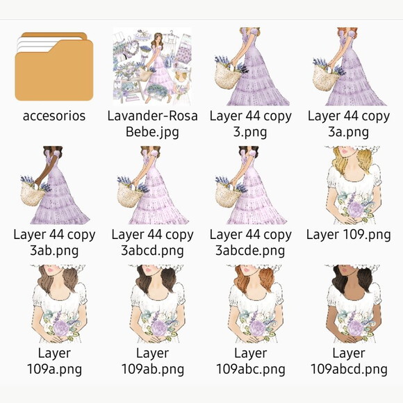 Kit Digital Lavanda Rosabebe - Lavender #4
