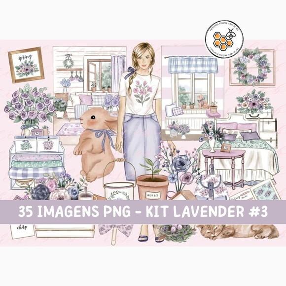 Kit Digital Lavanda Rosabebe - Lavender #3