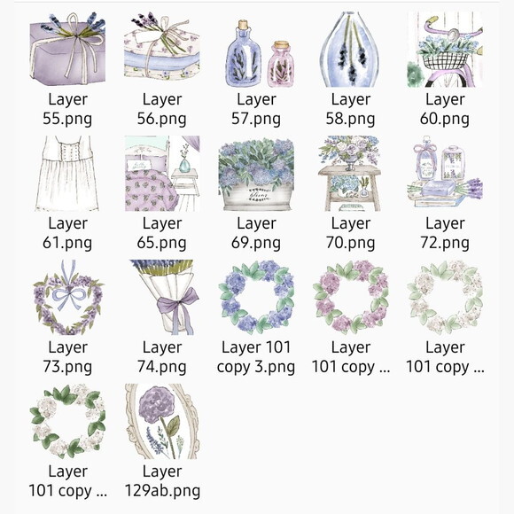 Kit Digital Lavanda Rosabebe - Lavender #4