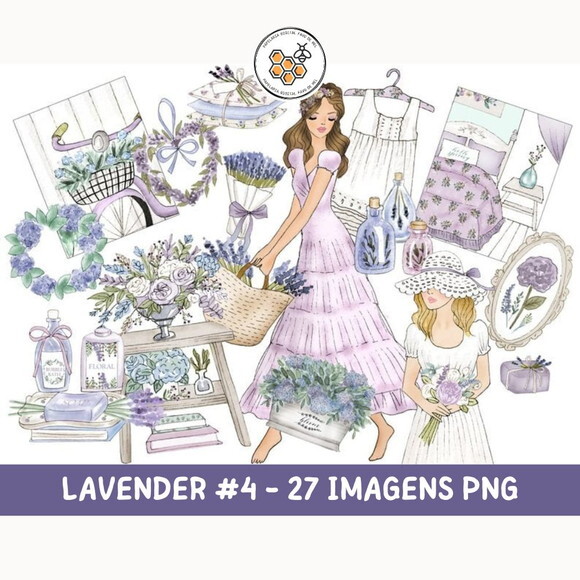 Kit Digital Lavanda Rosabebe - Lavender #4