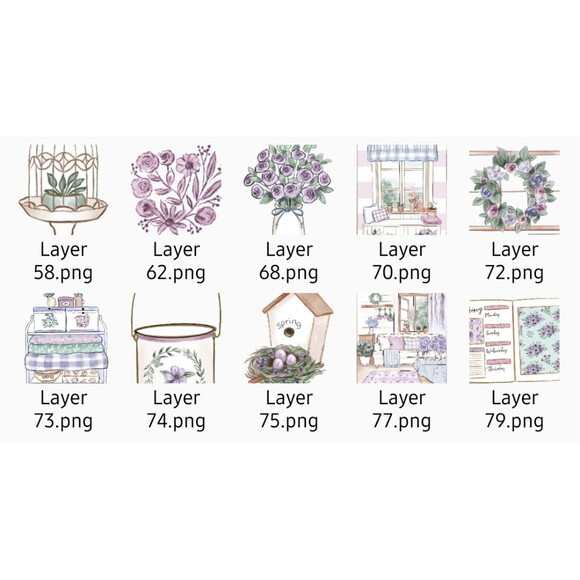 Kit Digital Lavanda Rosabebe - Lavender #3