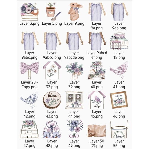 Kit Digital Lavanda Rosabebe - Lavender #3