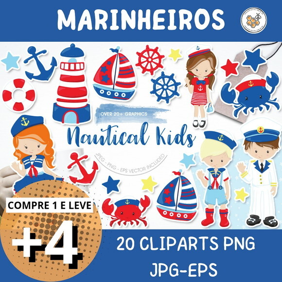 Kit Digital Marinheiros - Nautical Kids