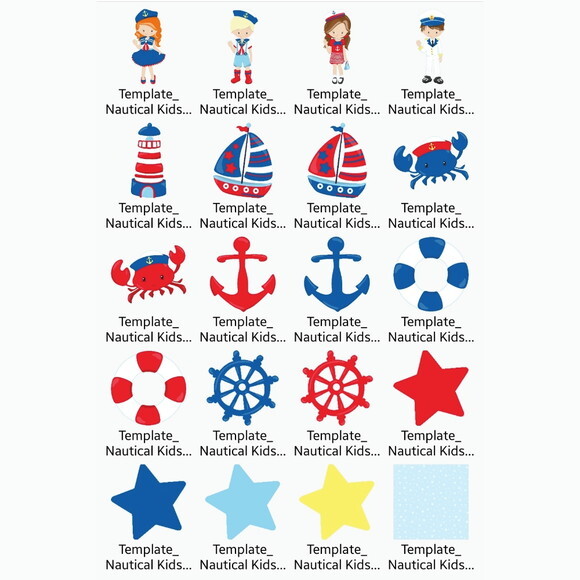 Kit Digital Marinheiros - Nautical Kids