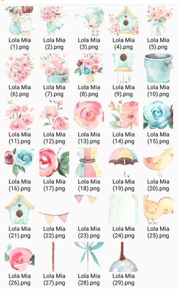 Kit Digital Meninas no Jardim Aquarela