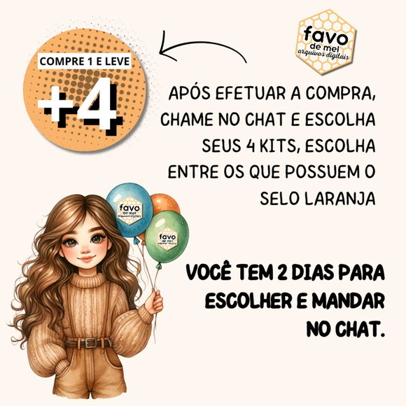 Kit Digital Meninas no Jardim Aquarela