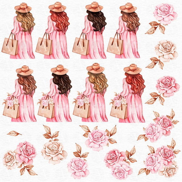 Kit Digital Mulher Virtuosa Aquarela Png (pague 1 Leve 5)