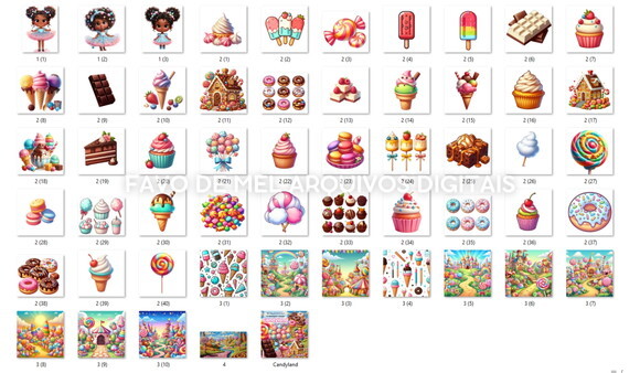 Kit Digital Mundo Doce #11 Candyland Png (pague 1 Leve +4)